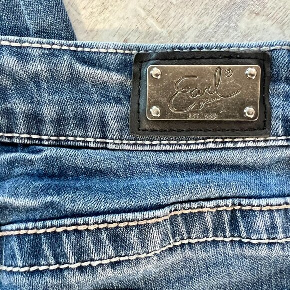 Embellished Earl Jean Denim Straight Leg Jeans - Picture 6 of 7